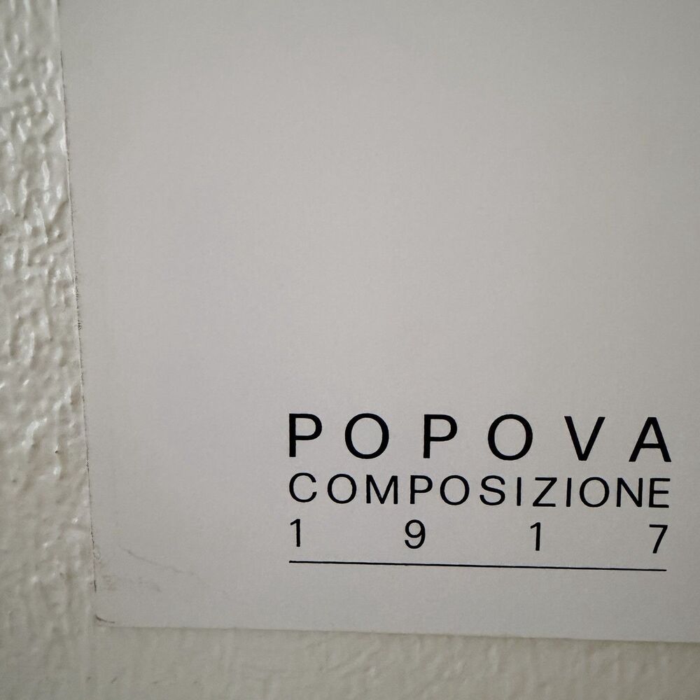 Lyubov Popova Composizione 1917 Art Poster Print Italy 1989 Large 39.5x27.5” - Picture 7 of 15
